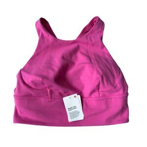 Lululemon Bra Size 6 Wunder Train Long-Line Bra Sonic Pink Everlux C/D Cups